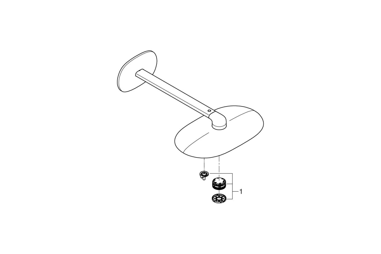 Верхний душ с кронштейном GROHE Rainshower DUO 360 мм, хром (26254000)