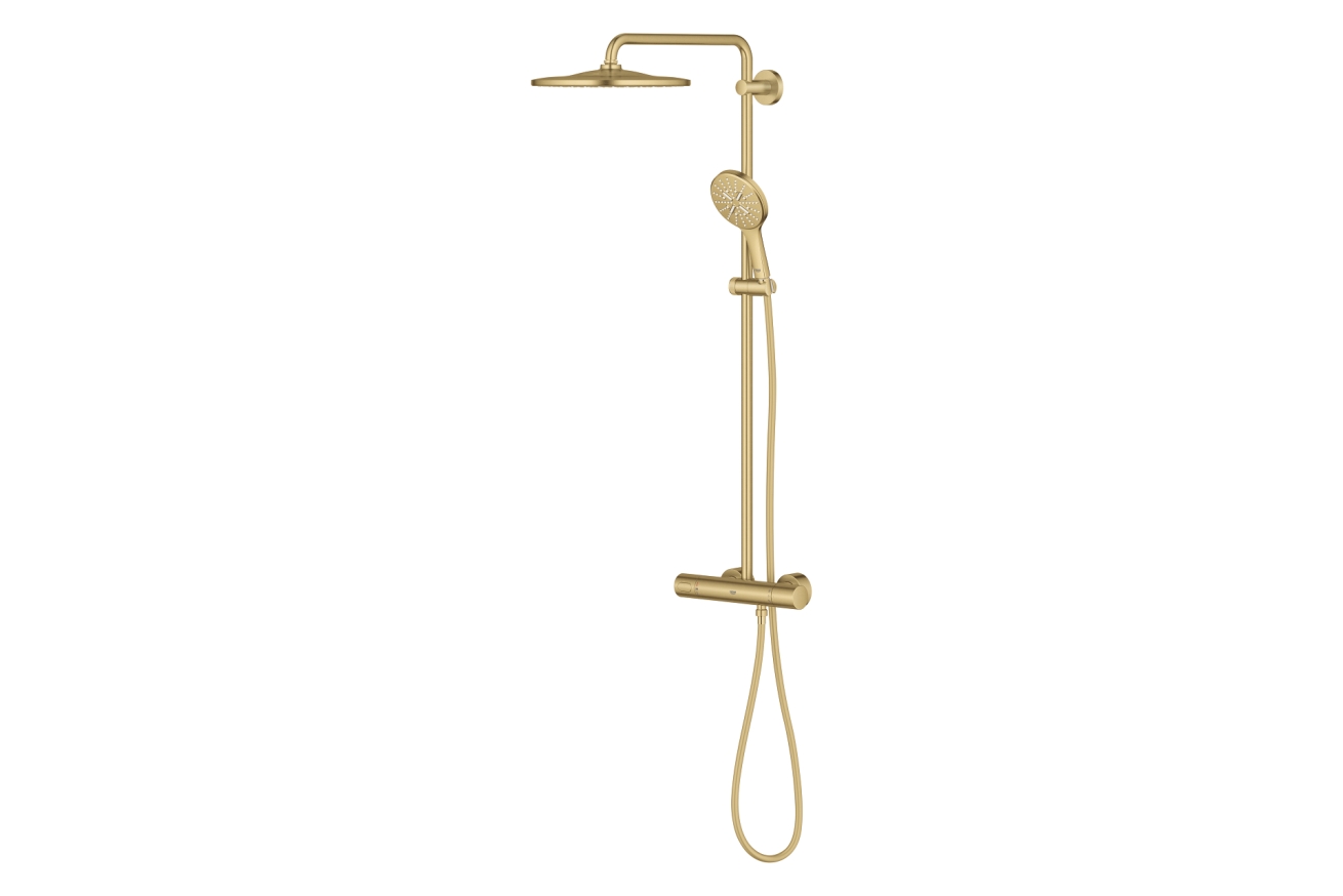 Душевая система GROHE Rainshower SmartActive 310 с термостатом для душа, холодный рассвет матовый (26836GN0)