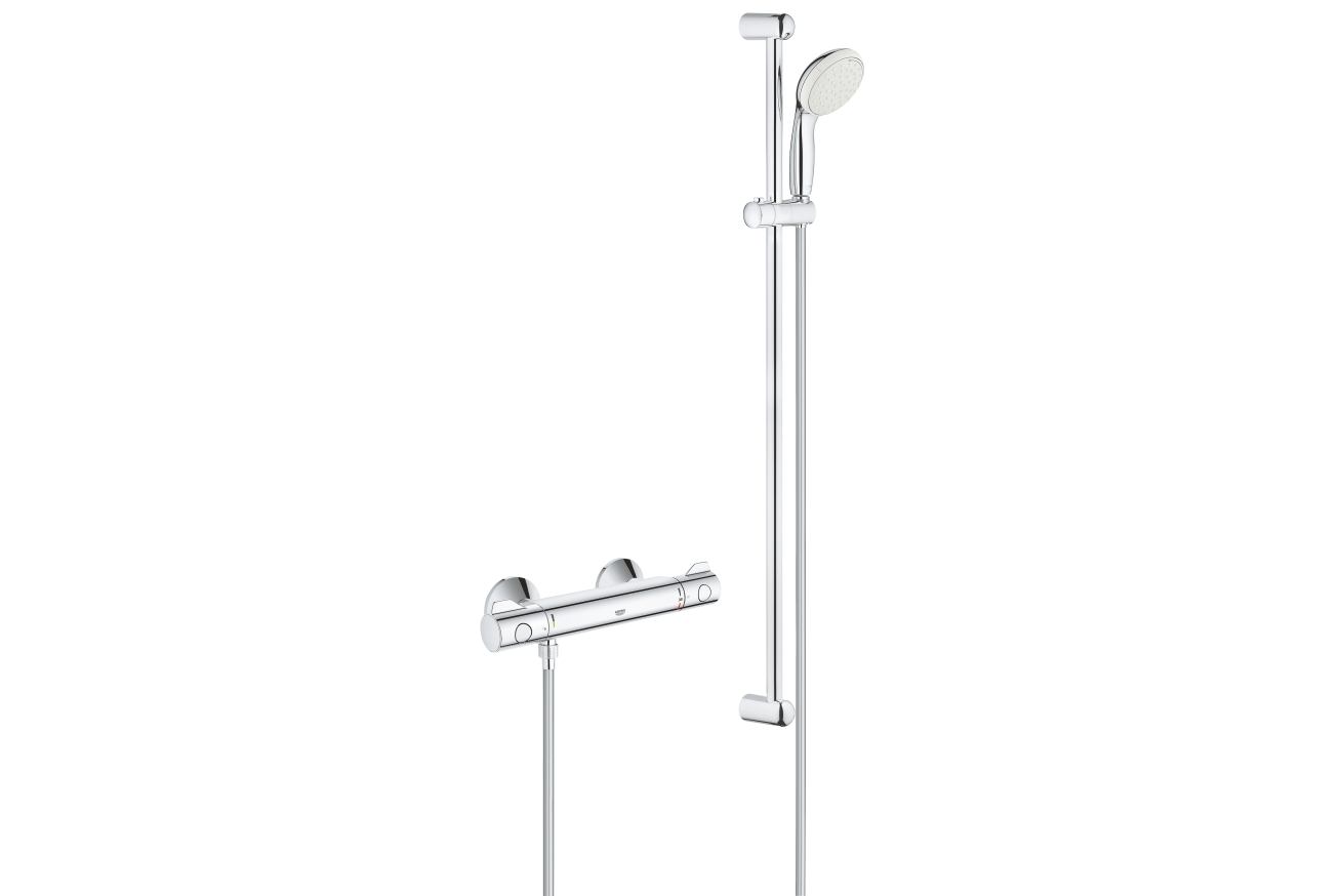 Термостат для душа GROHE Grohtherm 800 с душевым гарнитуром, хром (34566001)