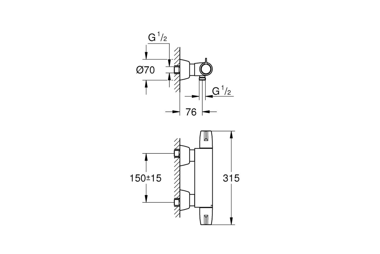 Термостат для душа GROHE Grohtherm Special, хром (34667000)