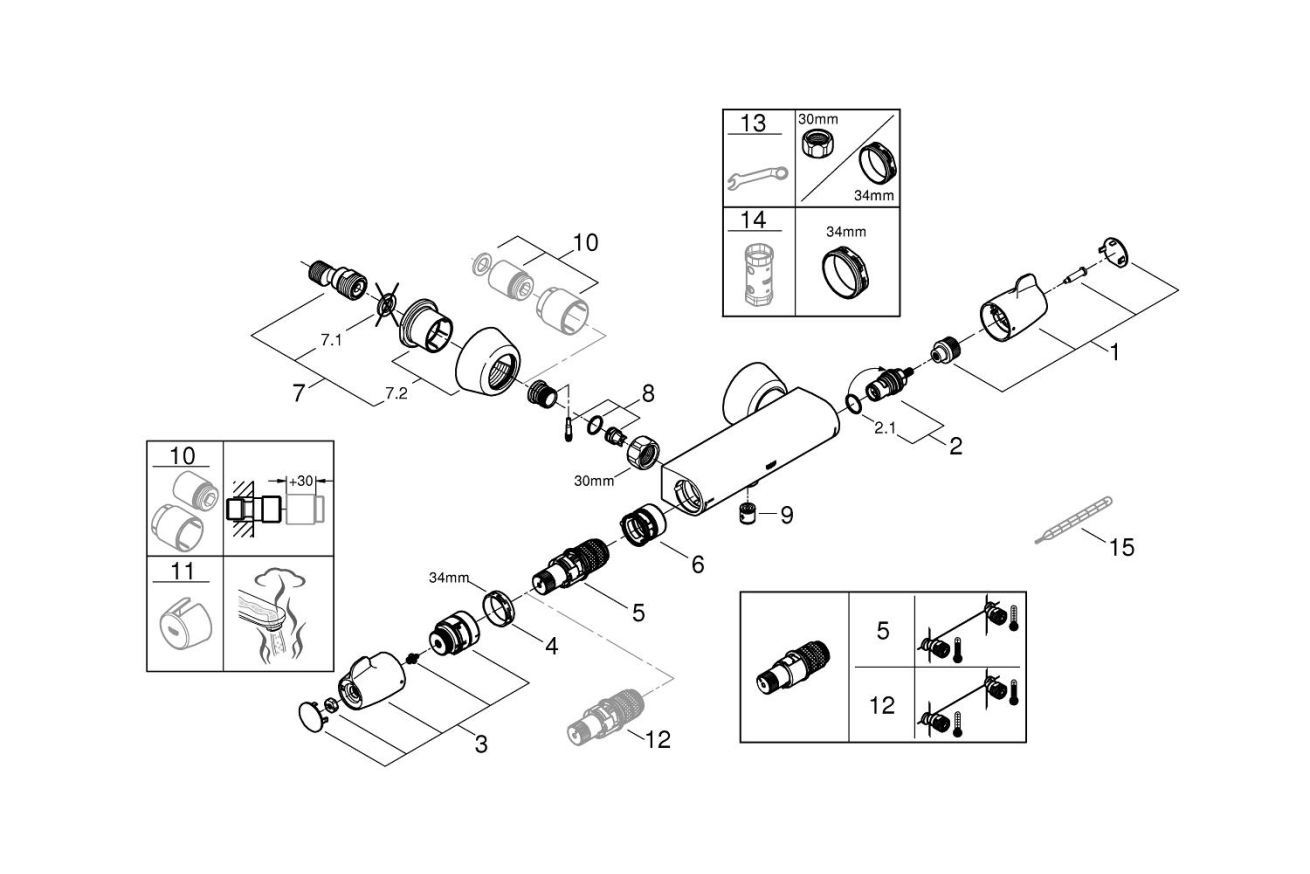 Термостат для душа GROHE Grohtherm Special, хром (34667000)