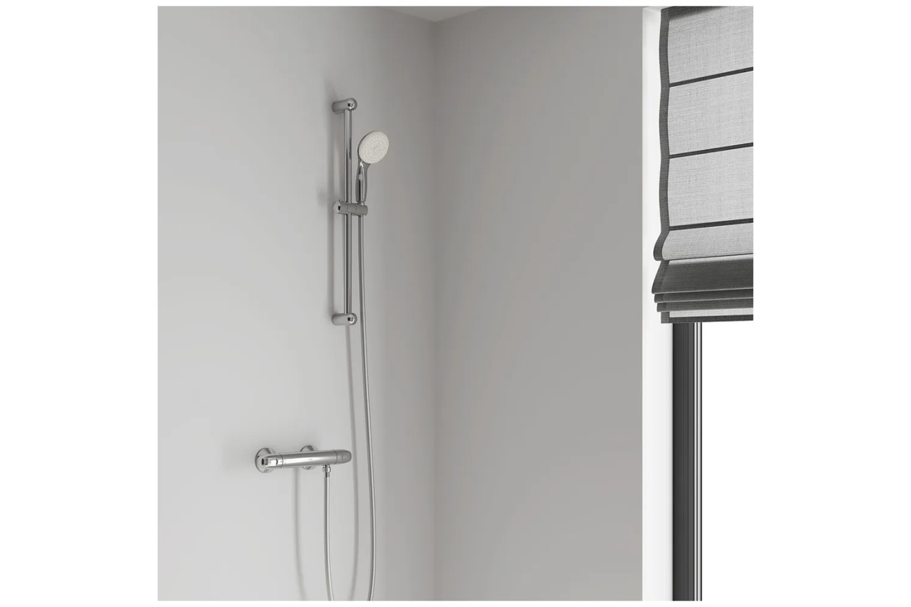 Душевой гарнитур GROHE Tempesta 100, 3 режима струи, душевая штанга 600 мм, 9,5 л/мин, хром (27794001)
