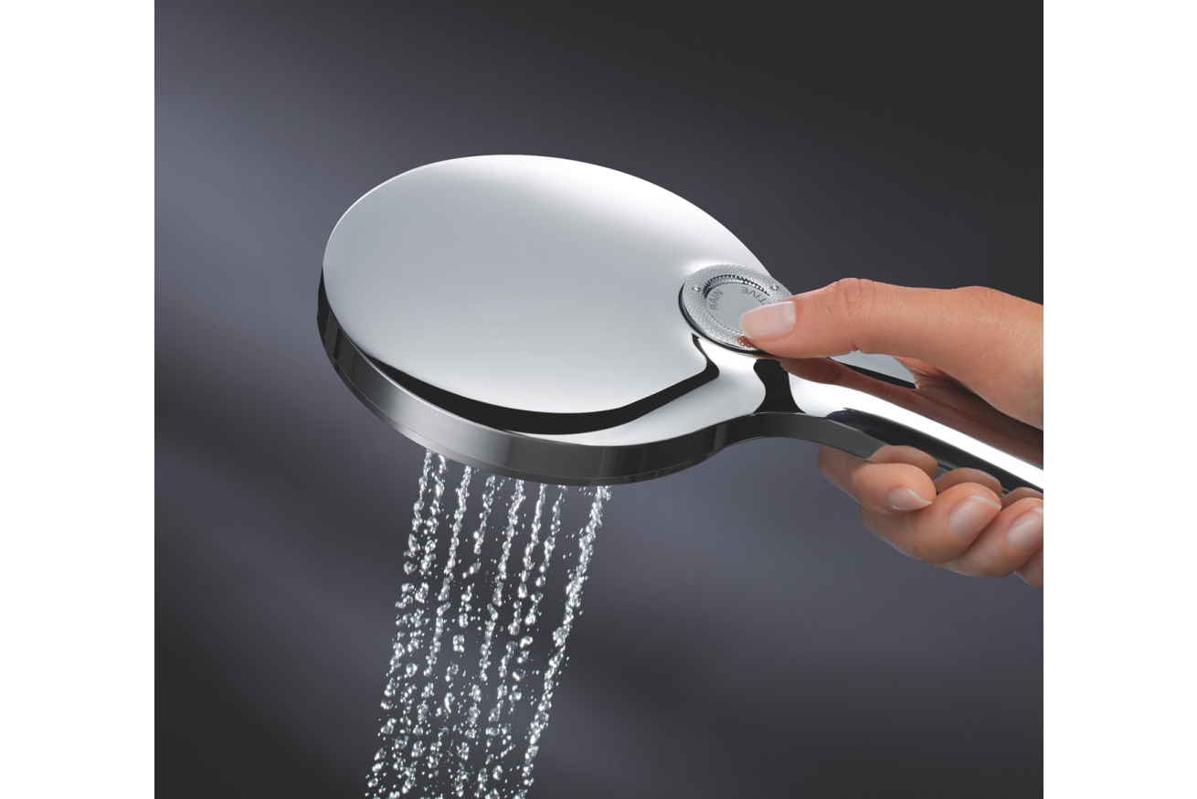 Ручной душ GROHE Rainshower SmartActive 130, 12 л/мин, 3 режима, белая луна (26544LS0)