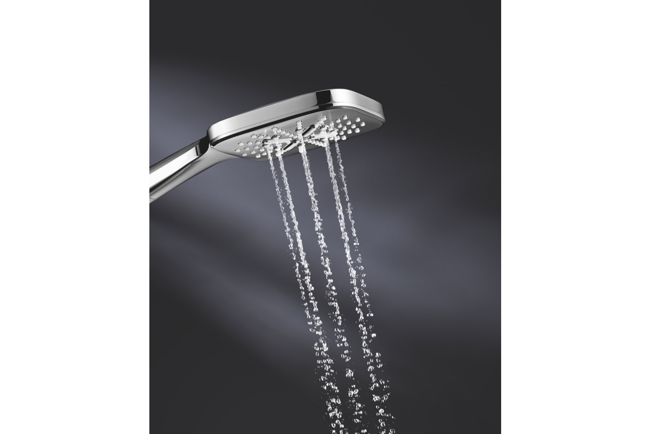 Ручной душ GROHE Rainshower SmartActive 130 Cube, 12 л/мин, 3 режима, хром (26550000)