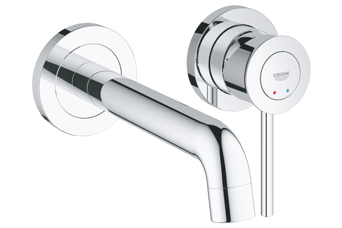 Смеситель для раковины GROHE BauClassic в комплекте с монтажной частью, хром (20292000)