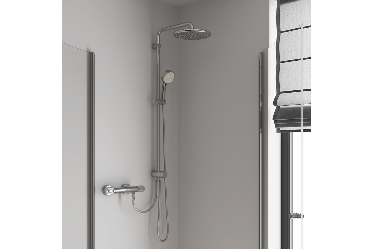 Душевая система GROHE Tempesta Cosmopolitan System 250 с переключателем потоков, хром (26675000)