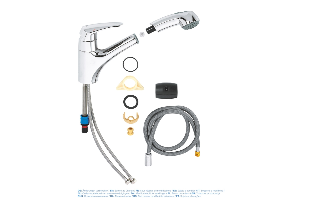 Смеситель для кухни GROHE Eurodisc, хром (32257001)
