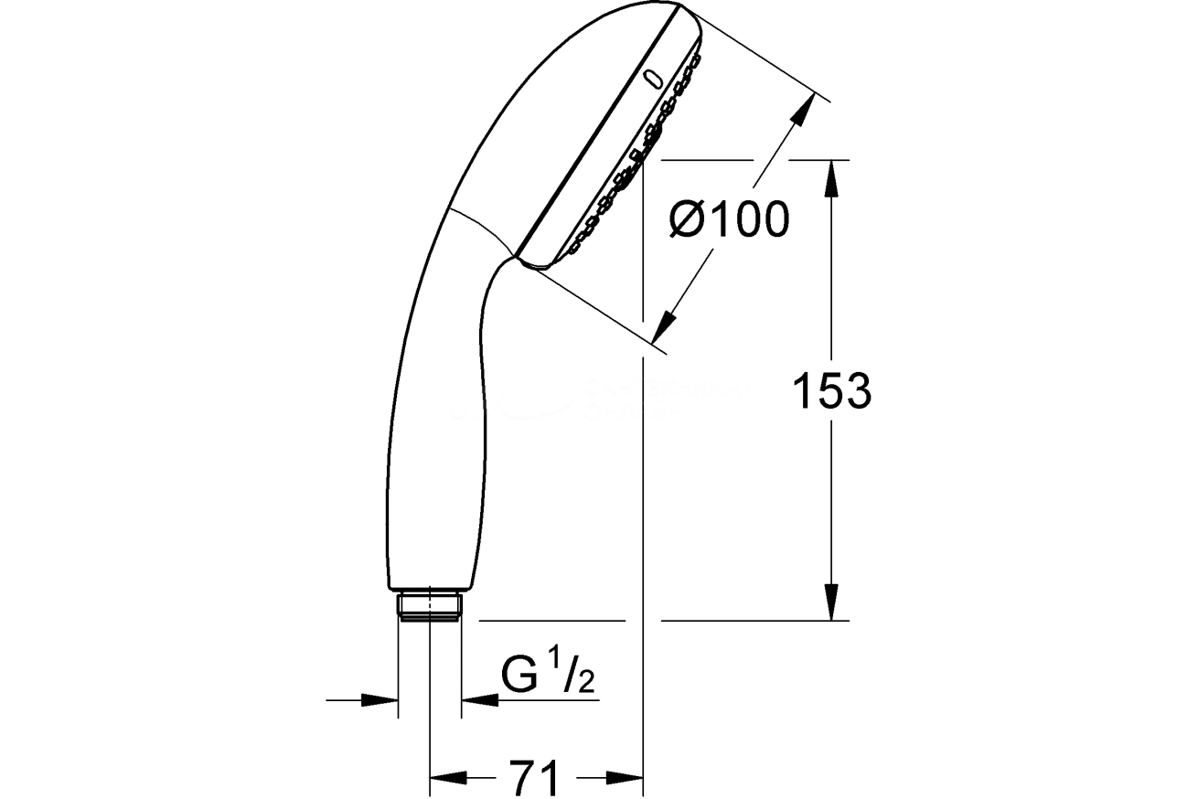 Ручной душ GROHE Tempesta 100, 4 режима, хром/серый (28578002)