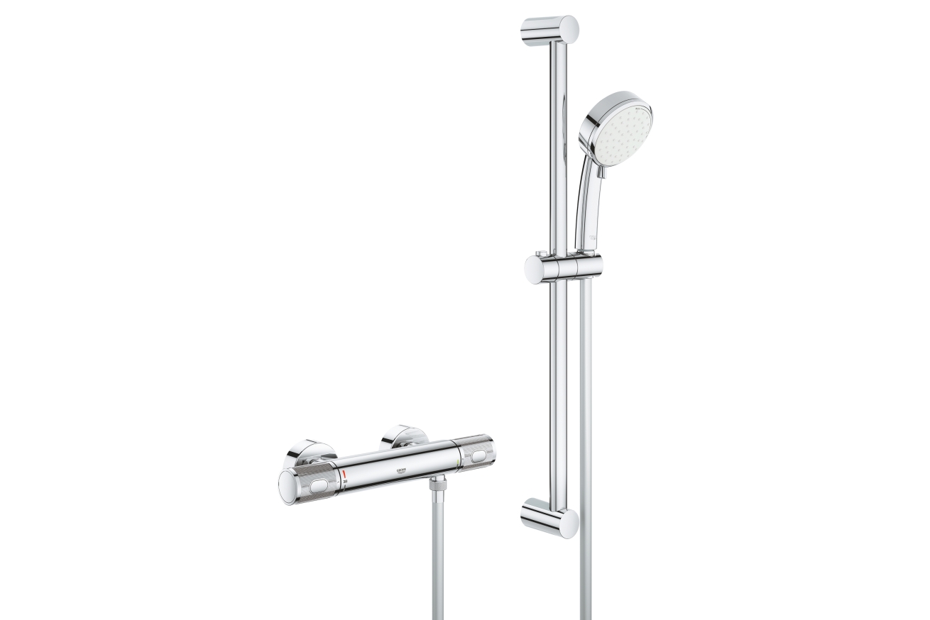 Термостат для душа GROHE Grohtherm 1000 Performance с душевым гарнитуром, хром (34834000)