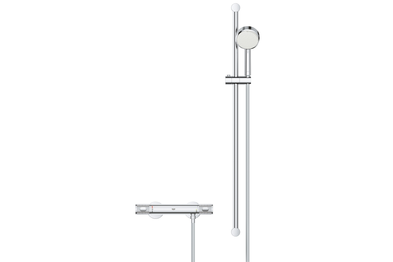 Термостат для душа GROHE Grohtherm 1000 Performance с душевым гарнитуром, хром (34835000)