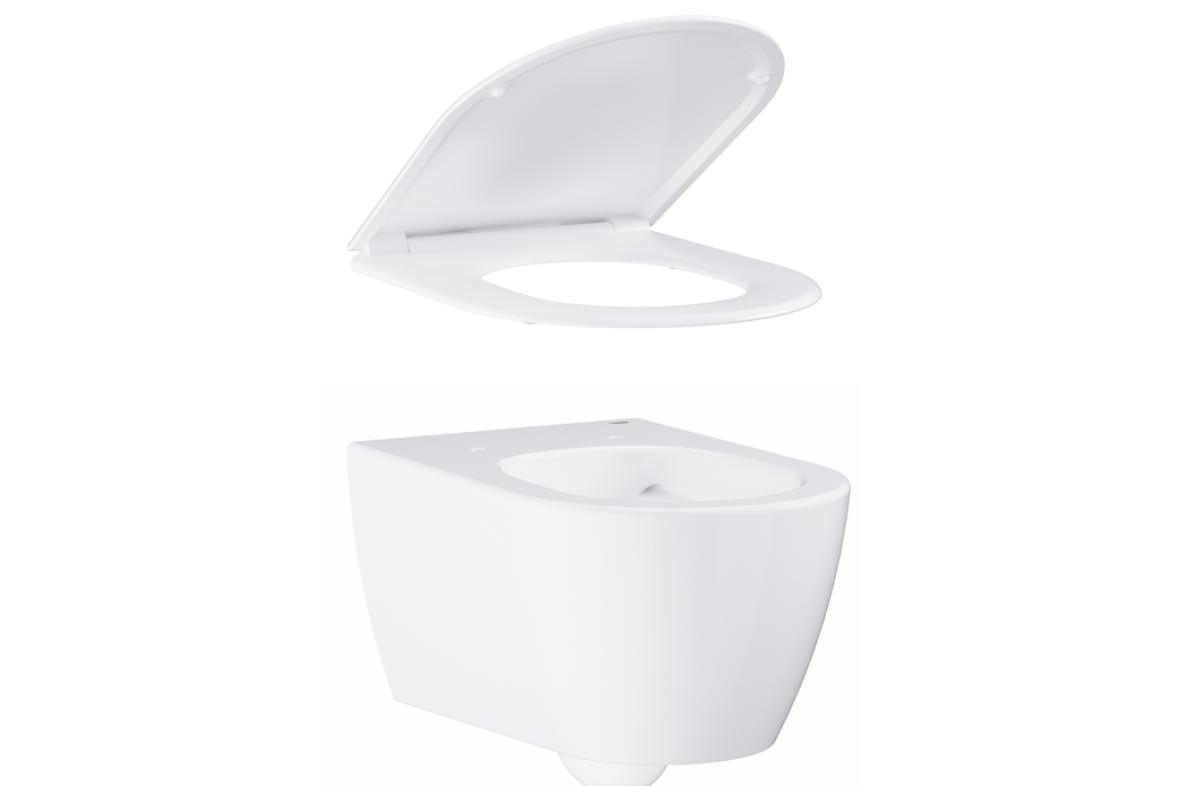 Унитаз подвесной GROHE Essence с сиденьем с микролифтом (NW0123)