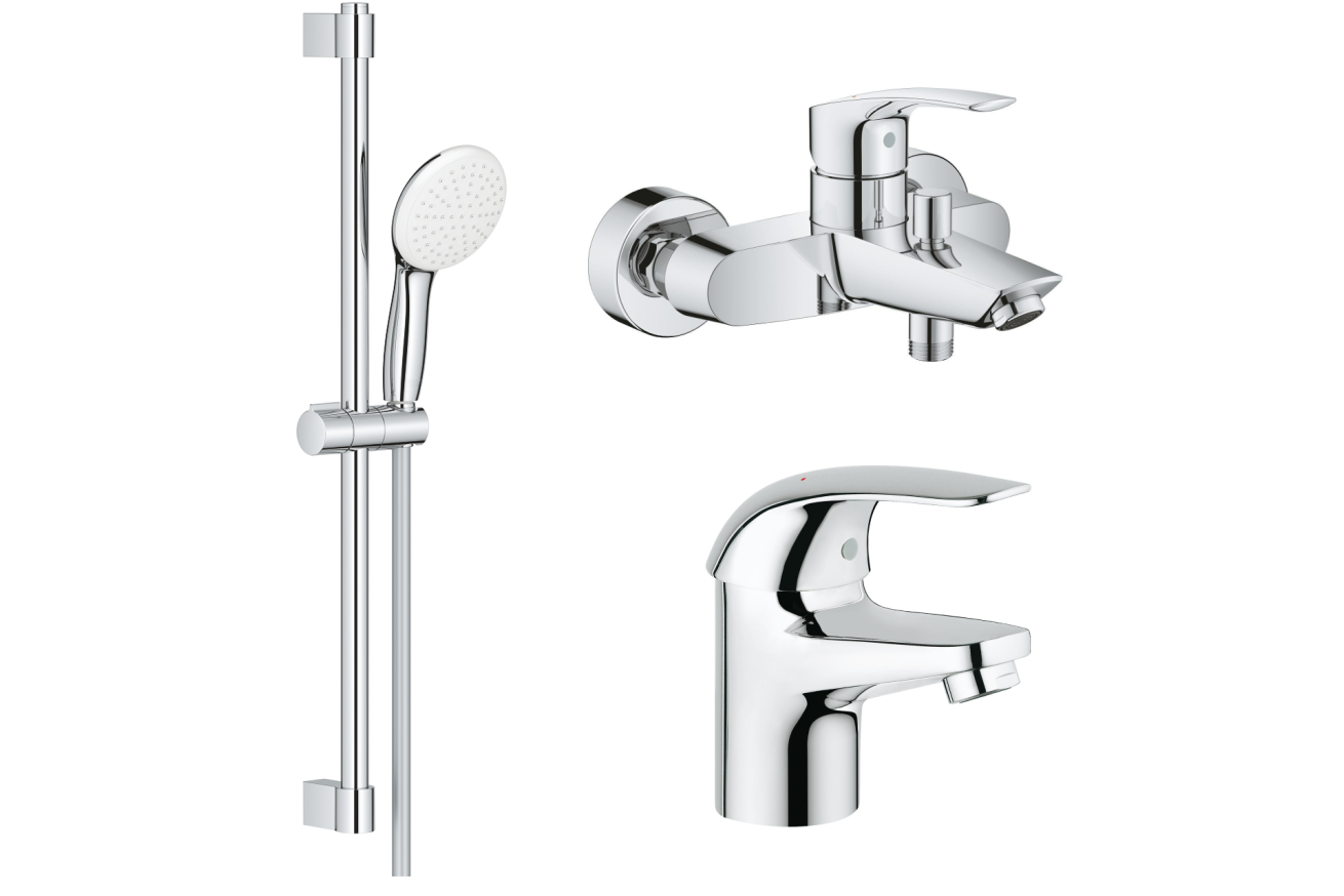 Комплект смесителей GROHE Tempesta с душевым гарнитуром, хром (NB0077)