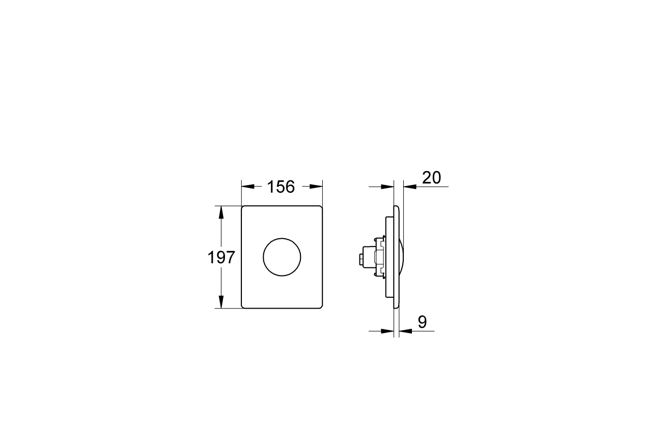 Панель смыва для унитаза GROHE Skate, 1 режим, нержавеющая сталь (38672SD0)