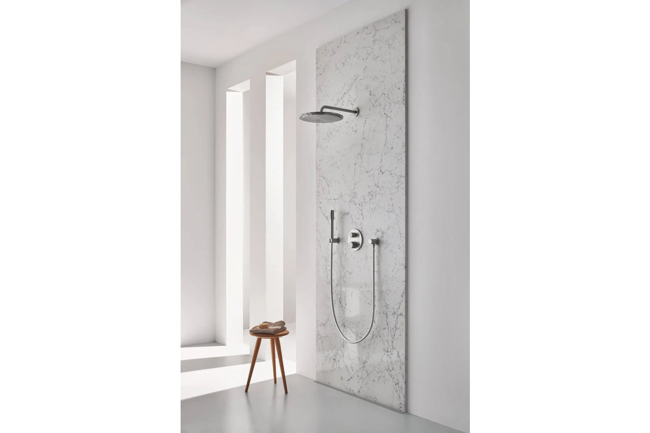 Верхний душ GROHE Rainshower Cosmopolitan 310, 8 л/мин, 1 режим, 380 мм, суперсталь (26066DC0)