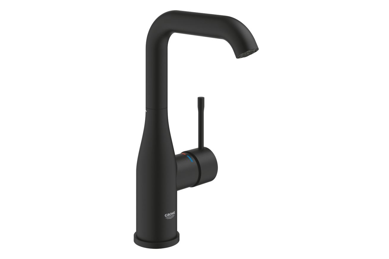 Смеситель для раковины GROHE Essence без донного клапана, L-size, фантомный черный (24177KF1)