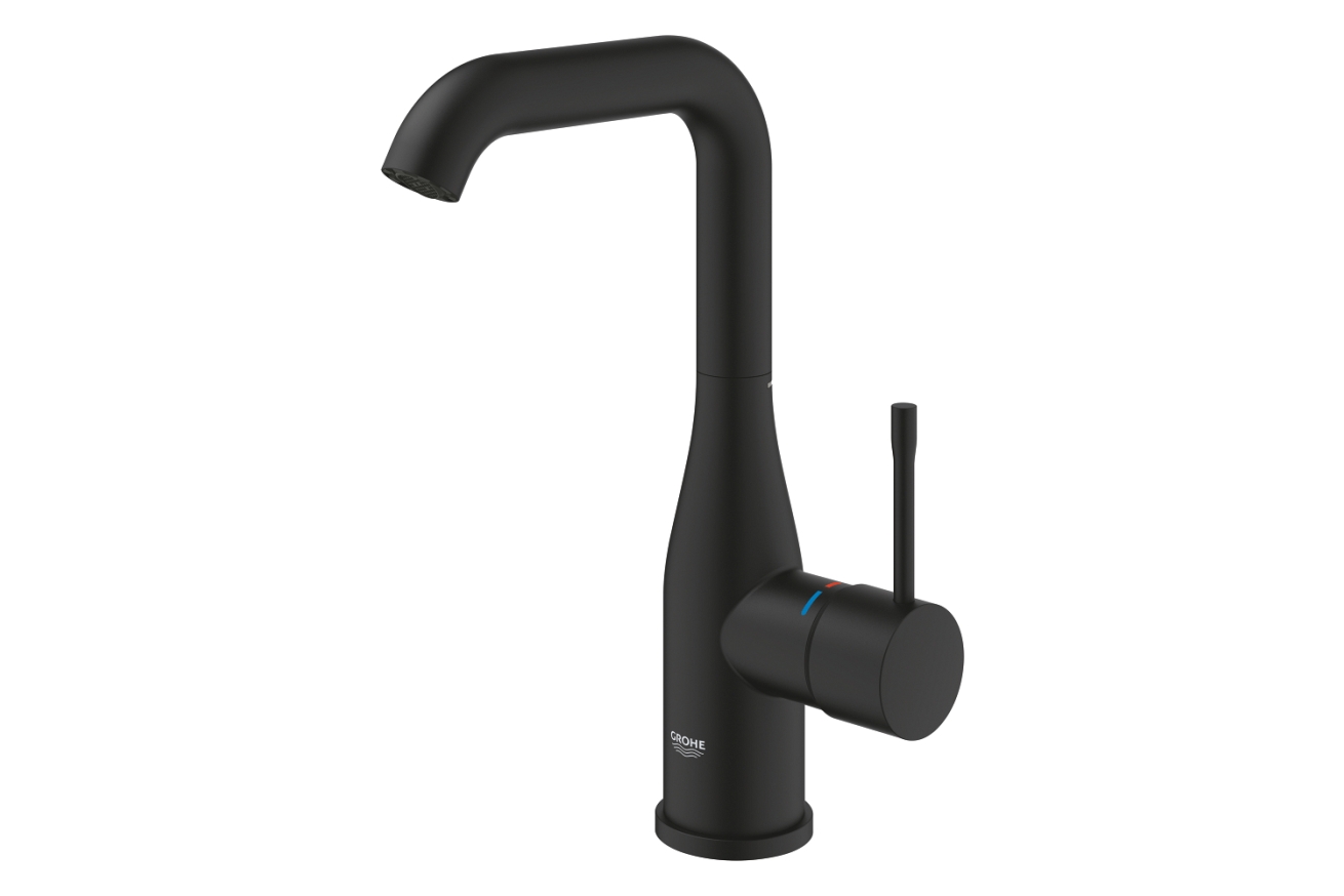 Смеситель для раковины GROHE Essence без донного клапана, L-size, фантомный черный (24177KF1)