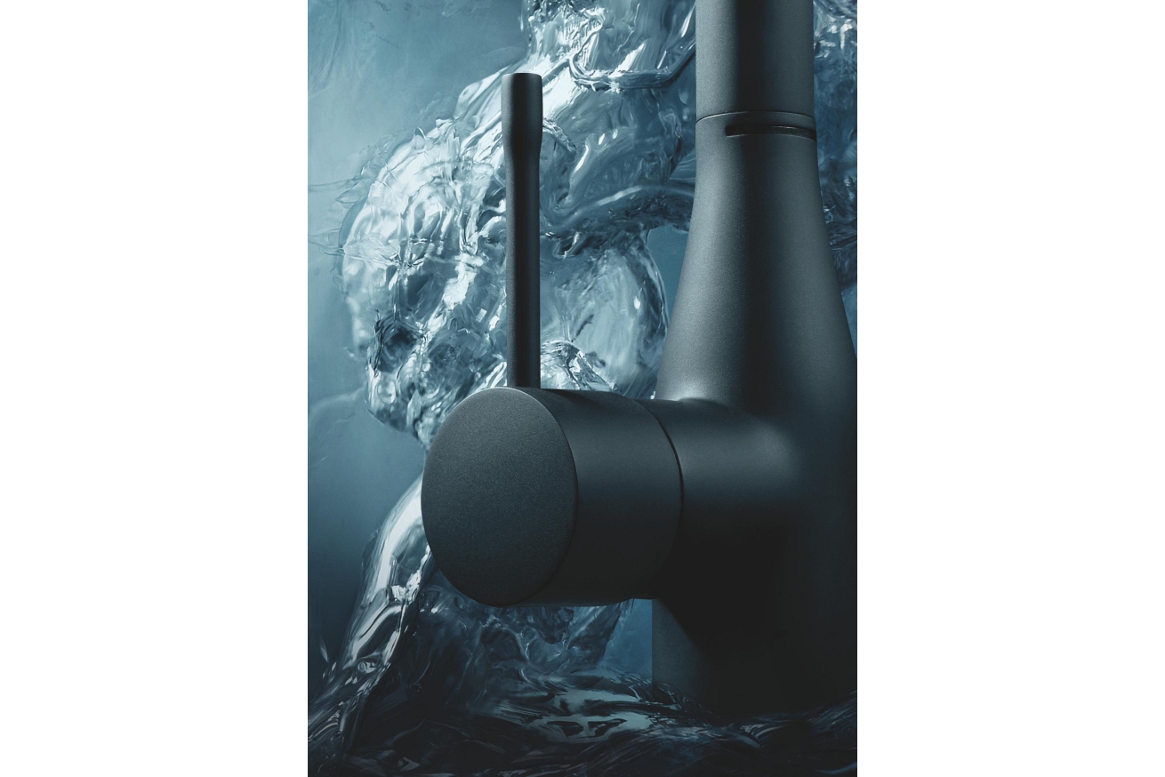 Смеситель для раковины GROHE Essence без донного клапана, L-size, фантомный черный (24177KF1)