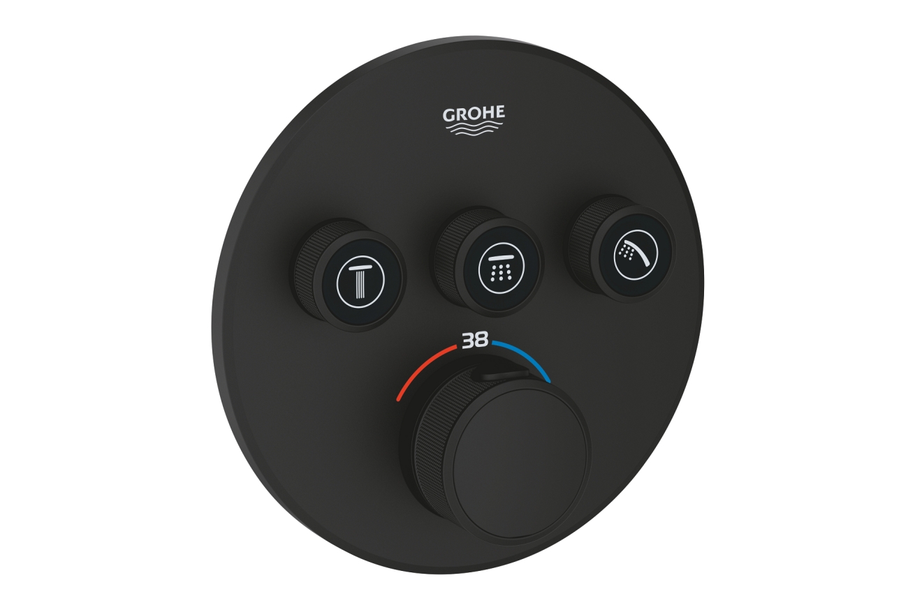 Душевая система GROHE Grohtherm SmartControl с термостатом для душа, черный (34863KF0)