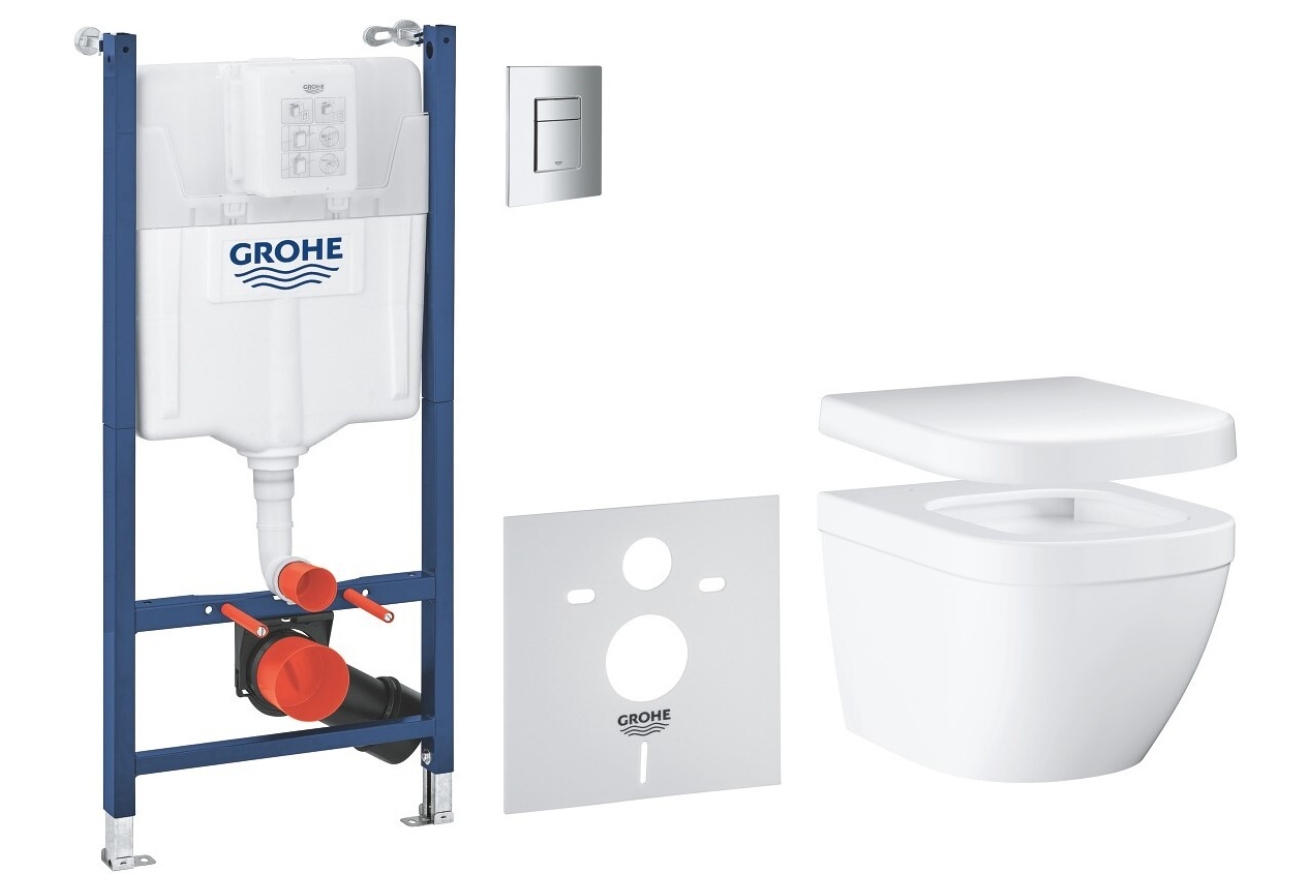 Комплект инсталляции GROHE Solid 5 в 1 с унитазом (39890000)