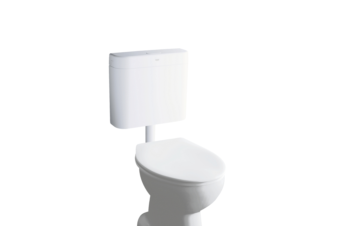 Унитаз напольный безободковый GROHE Bau Ceramic с бачком и сиденьем с микролифтом (NW0051-1)