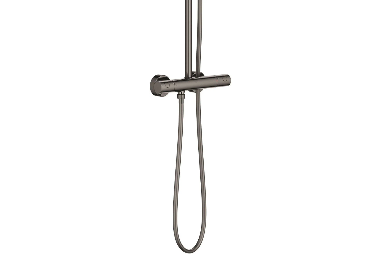 Душевая система GROHE Euphoria System 310 с термостатом для душа, темный графит глянцевый (26075A00)