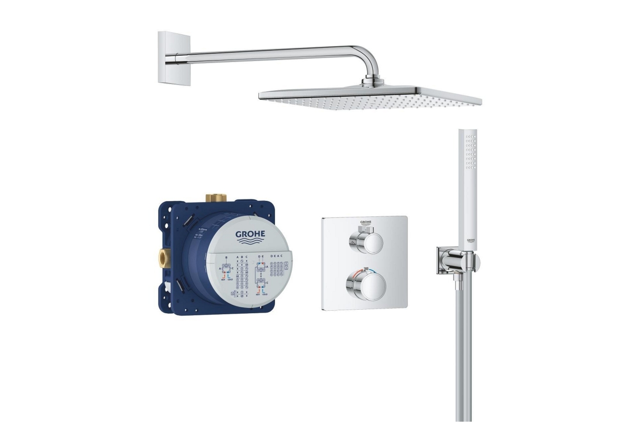 Душевая система GROHE Grontherm с термостатом для душа, хром (34870000)