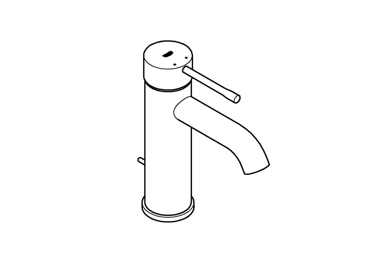 Смеситель для раковины GROHE Essence с донным клапаном, S-size, хром (23589001)