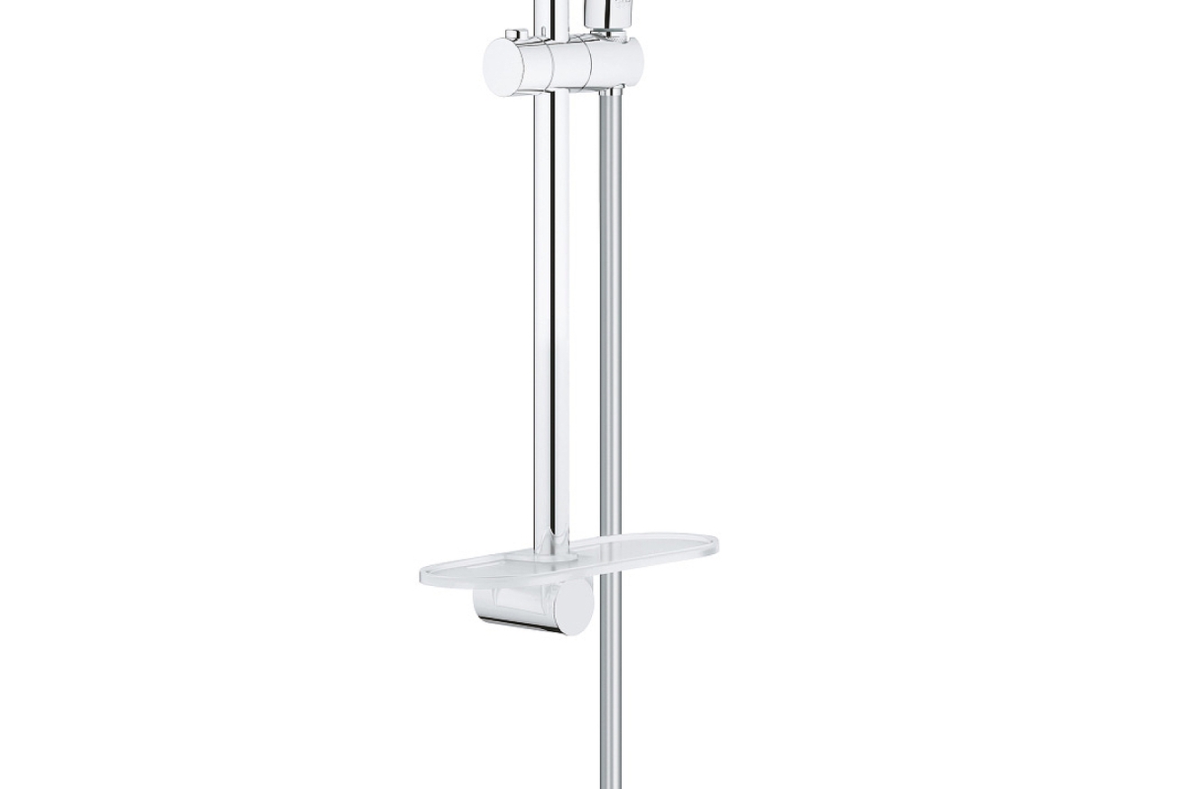 Душевой гарнитур GROHE Tempesta Cosmopolitan 100 с мыльницей, 1 режим струи, душевая штанга 600 мм, 7 л/мин, хром (26083002)