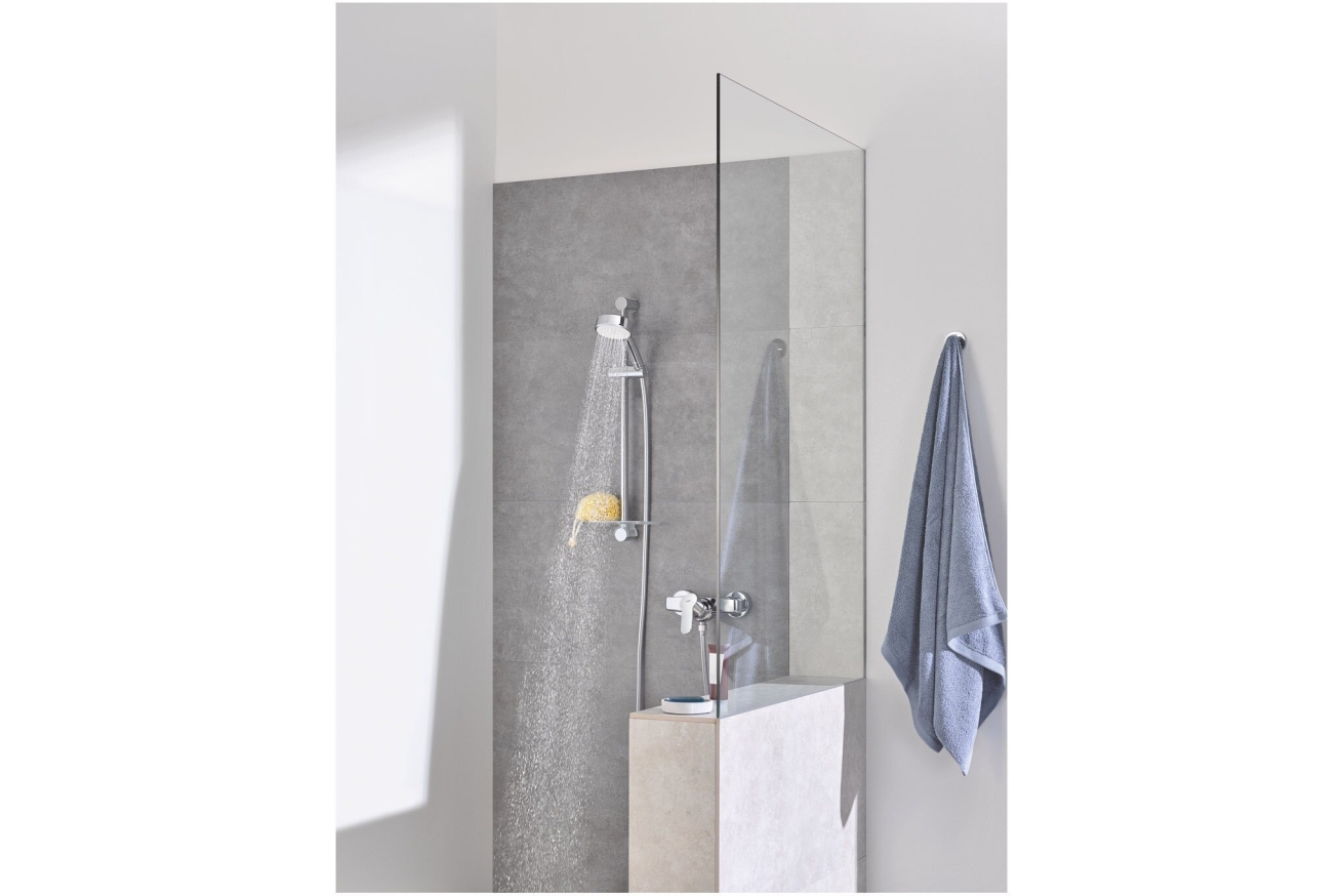 Душевой гарнитур GROHE Tempesta Cosmopolitan 100 с мыльницей, 1 режим струи, душевая штанга 600 мм, 7 л/мин, хром (26083002)
