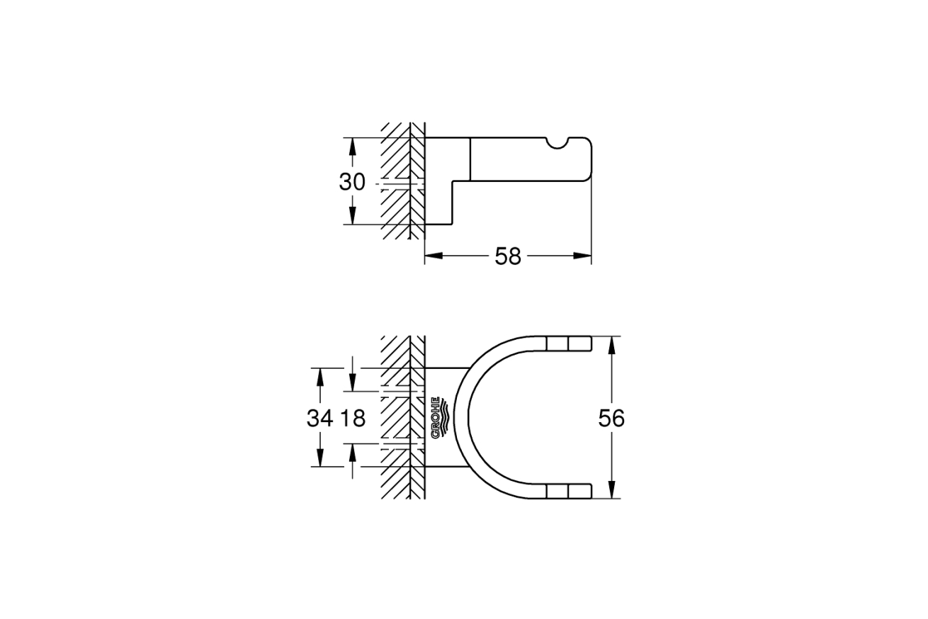 Крючок двойной GROHE Selection, теплый закат (41049DL0)