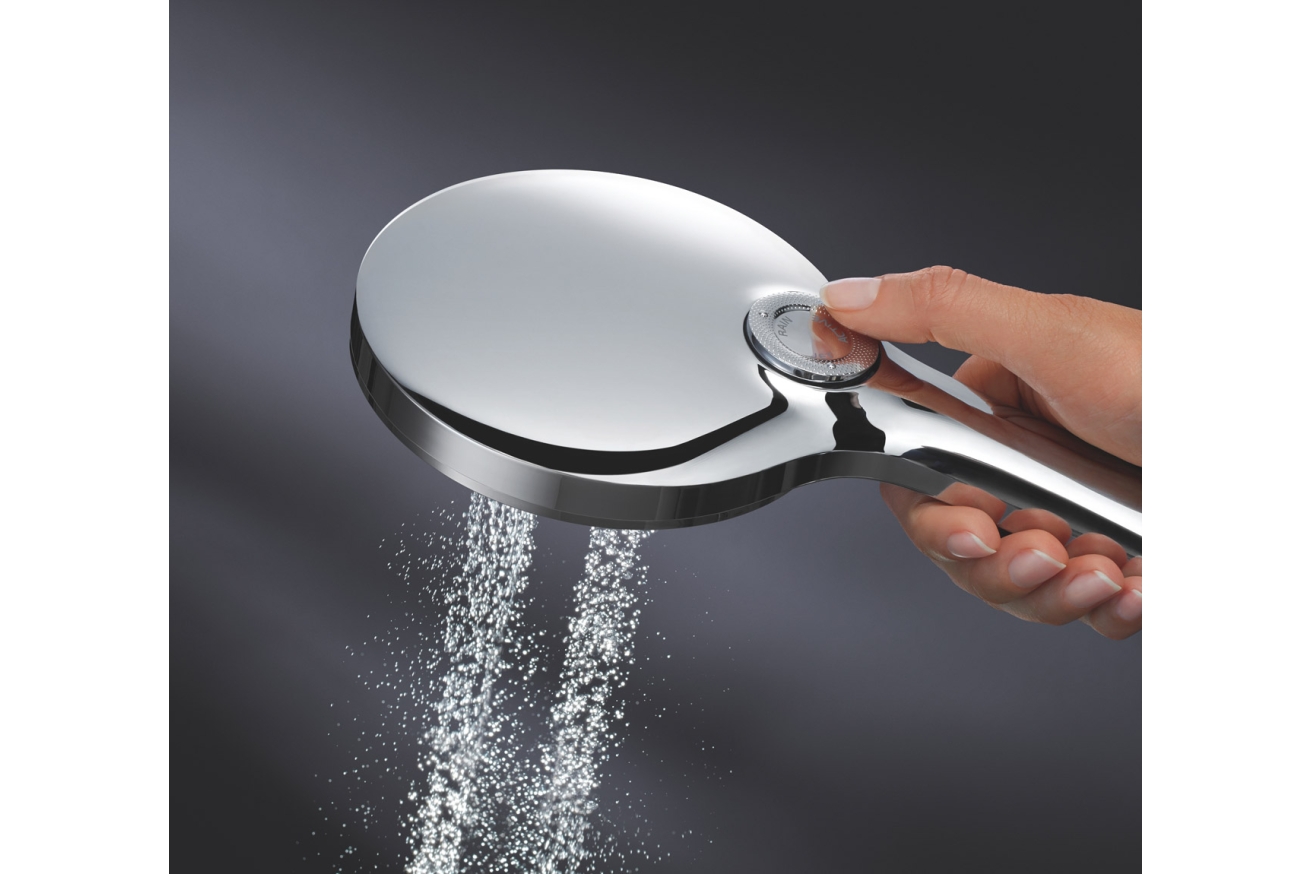 Ручной душ GROHE Rainshower SmartActive 130, 9.5 л/мин, 3 режима, белая луна (26574LS0)