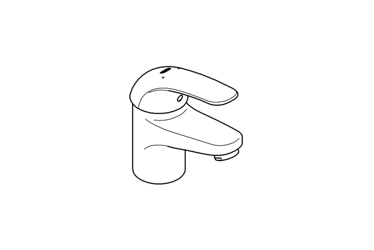 Смеситель для раковины GROHE Euroeco, S-size, хром (32734000)