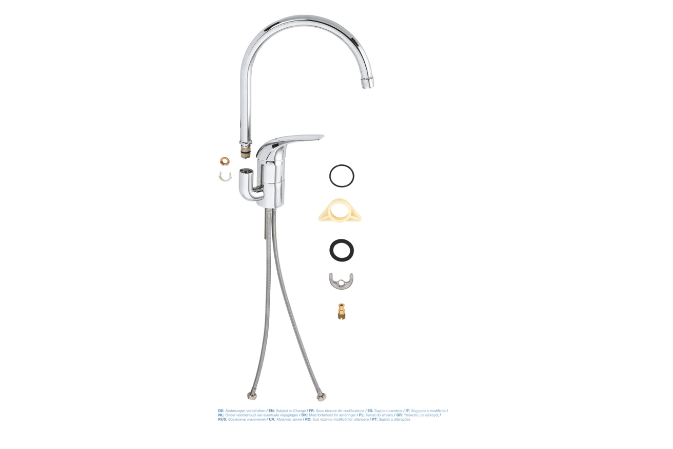 Смеситель для кухни GROHE Euroeco, хром (32752000)