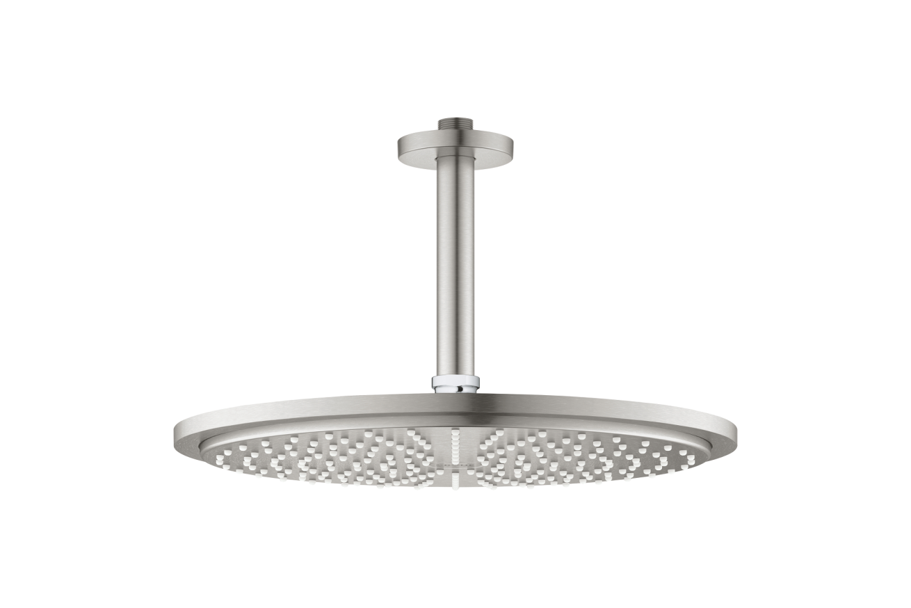 Верхний душ GROHE Rainshower Cosmopolitan 310, 8 л/мин, 1 режим, 142 мм, суперсталь (26067DC0)