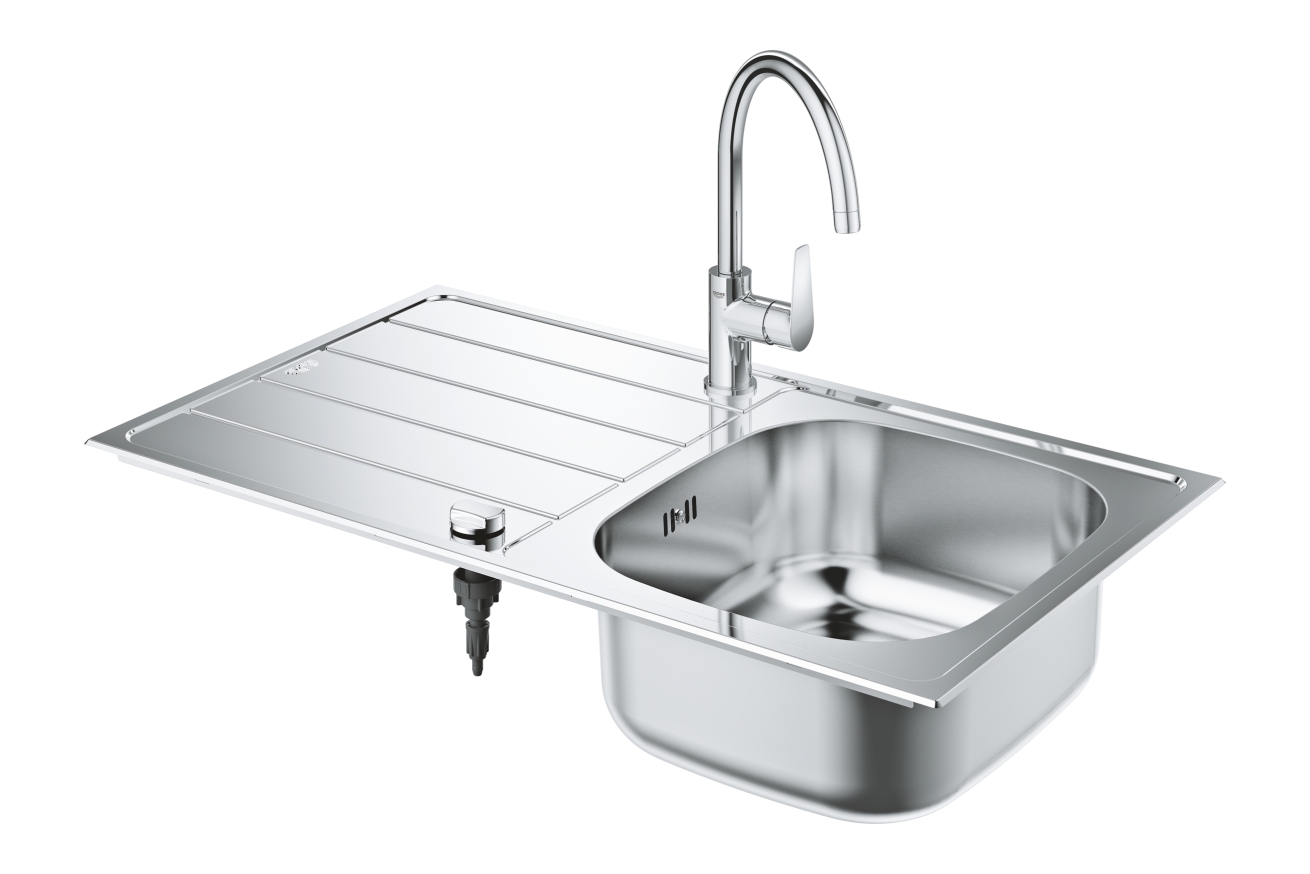 Мойка со смесителем GROHE K200 45-S 86/50 1.0, нержавеющая сталь (31562SD1)