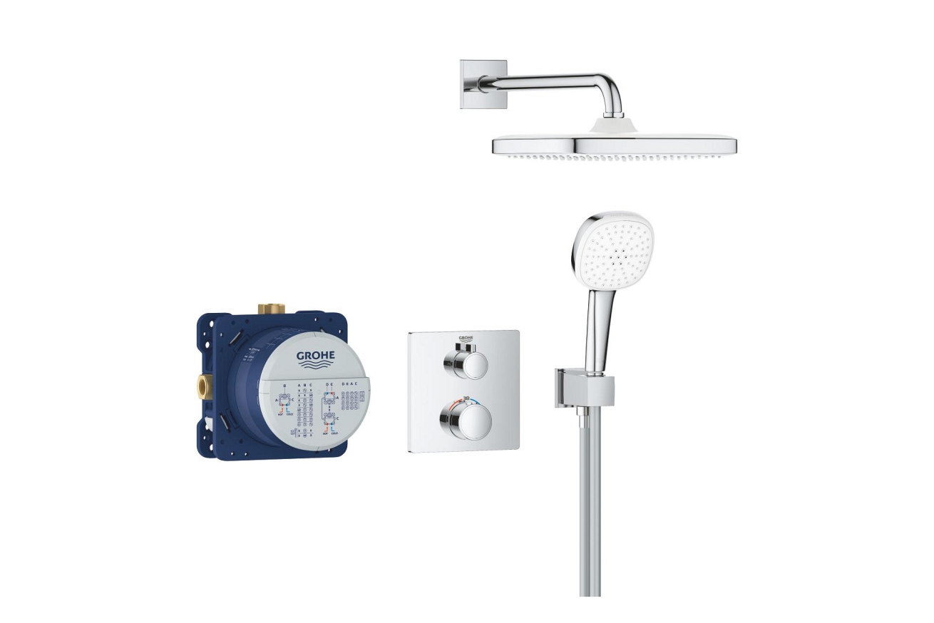 Душевая система GROHE Grontherm с термостатом для душа, хром (34871000)