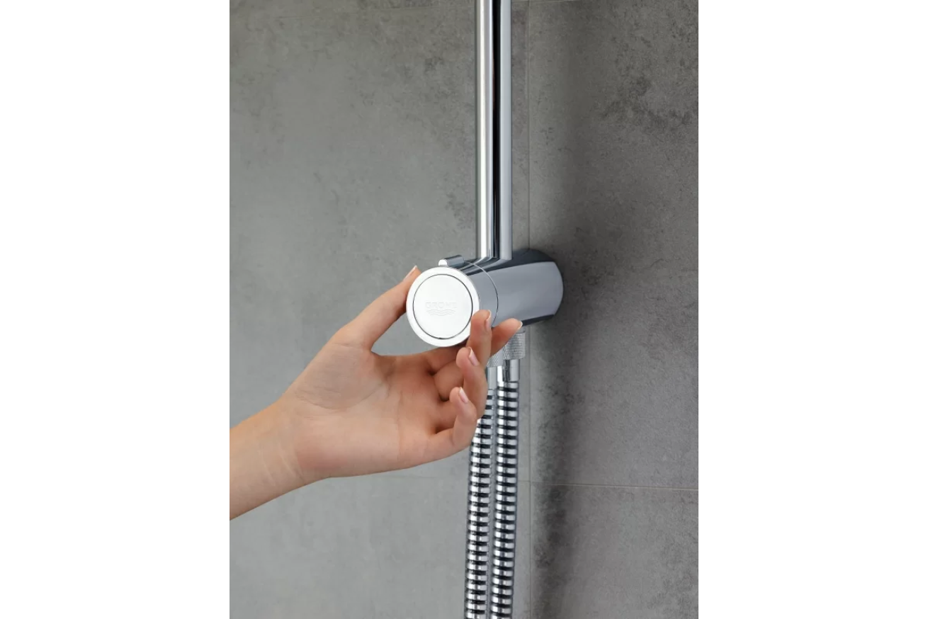 Душевая система GROHE New Tempesta Cosmopolitan 200 с переключателем потоков, хром (26452001)