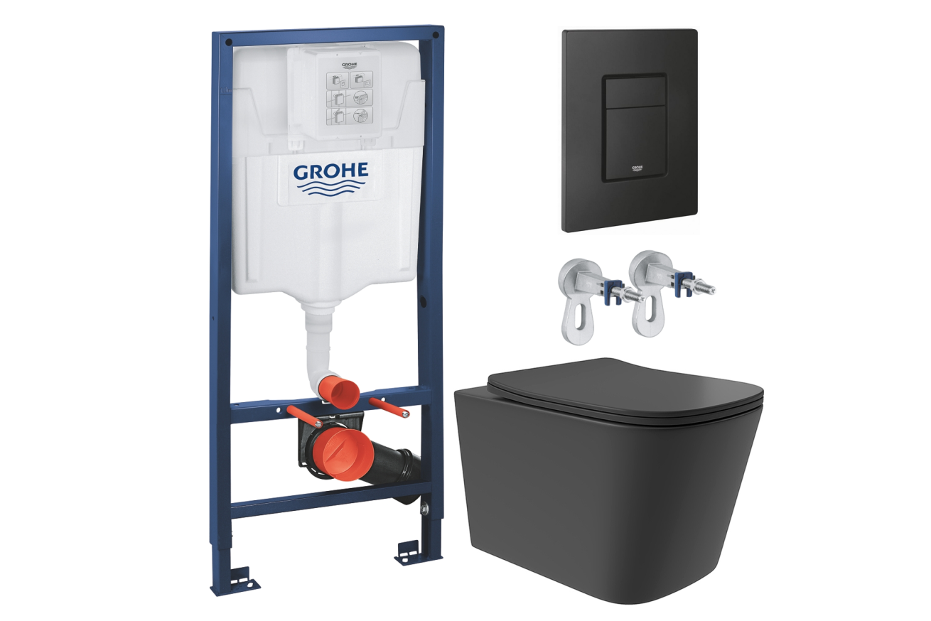 Комплект инсталляции GROHE Solido 38811KF0 с унитазом Aqueduto MACIO Plus MACТ0240 и сиденьем с микролифтом (NW0234)