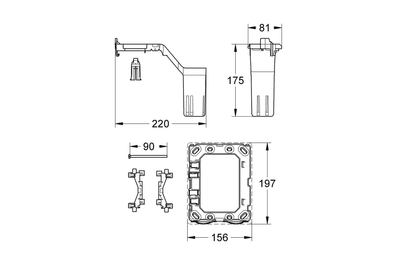 Комплект установки GROHE Fresh для систем инсталляции GROHE Rapid SL (38796000)