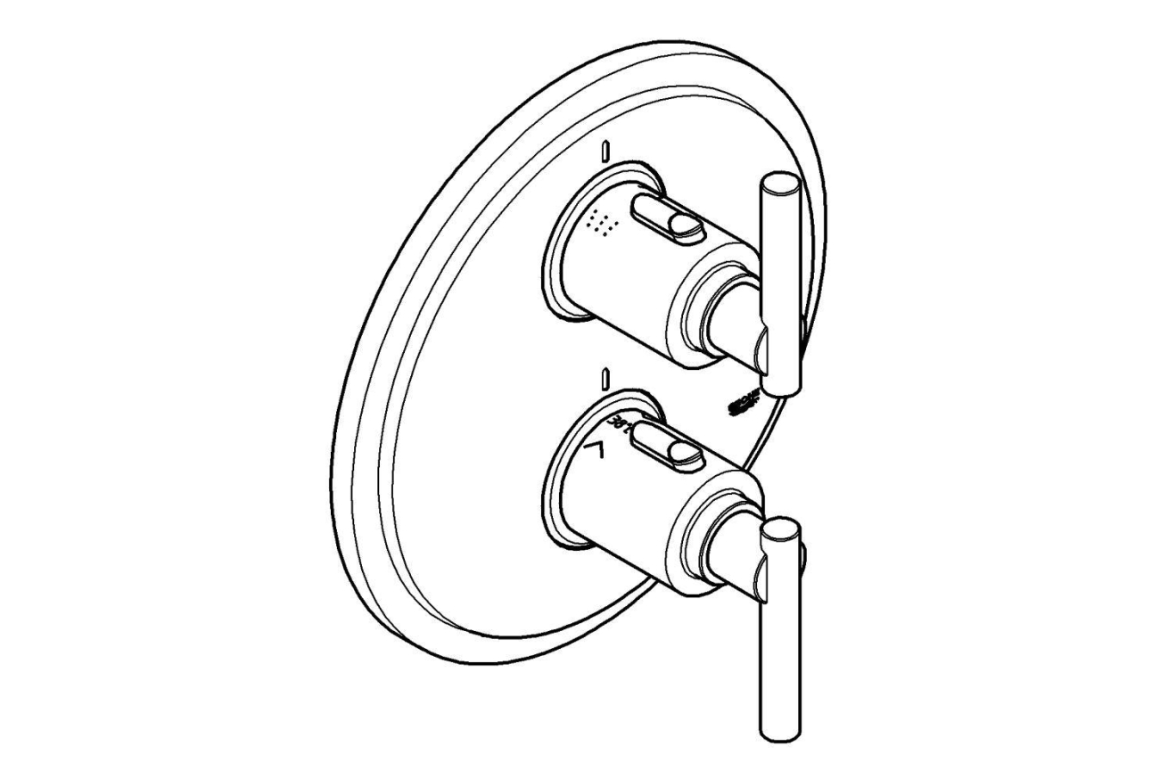 Внешняя часть термостата для ванны GROHE Atrio Jota, хром (19399000)