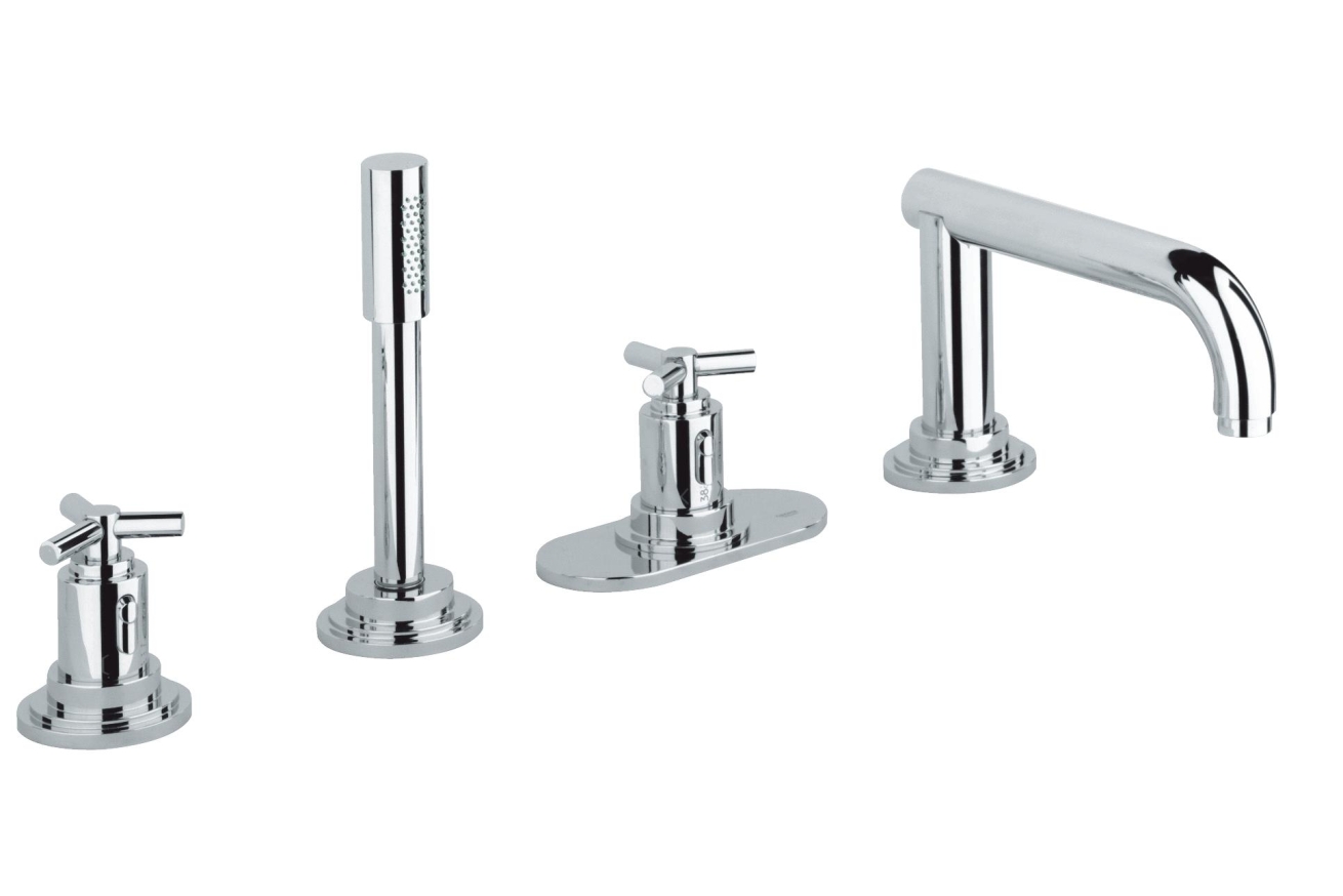 Внешняя часть термостата для ванны GROHE Atrio Ypsilon с душевым гарнитуром, хром (19141000)