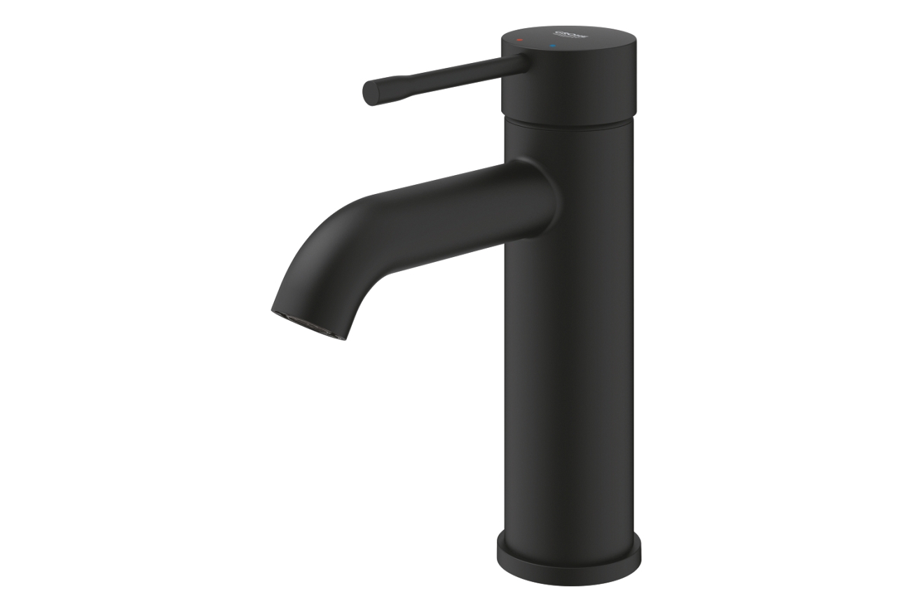 Смеситель для раковины GROHE Essence без донного клапана, S-size, фантомный черный (24172KF1)
