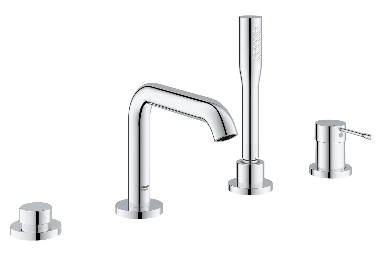 Смеситель для ванны GROHE Essence на 4 отверстия, на край ванны, хром (19578001)
