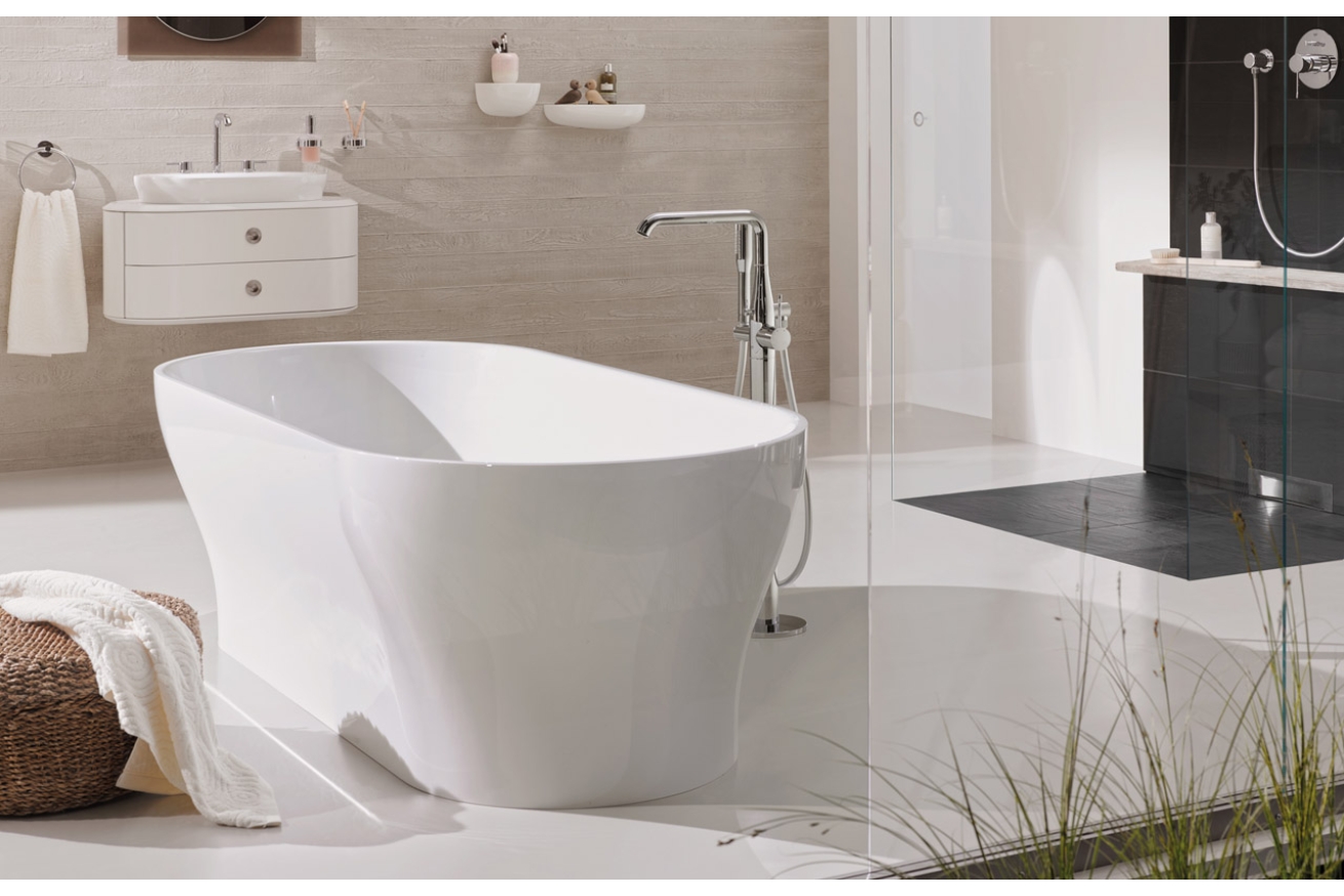 Внешняя часть смесителя для ванны GROHE Essence напольного монтажа, хром (23491001)