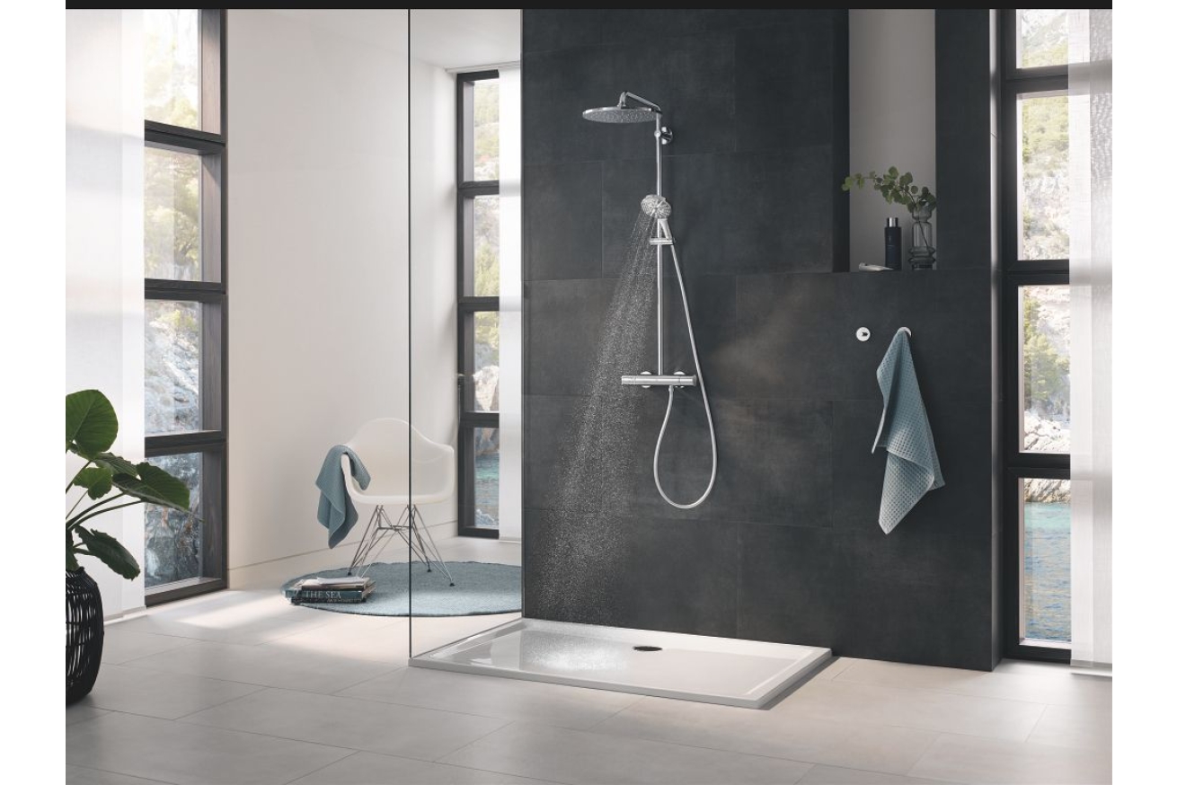 Душевая система GROHE Rainshower SmartActive 310 с термостатом для душа, суперсталь (26836DC0)