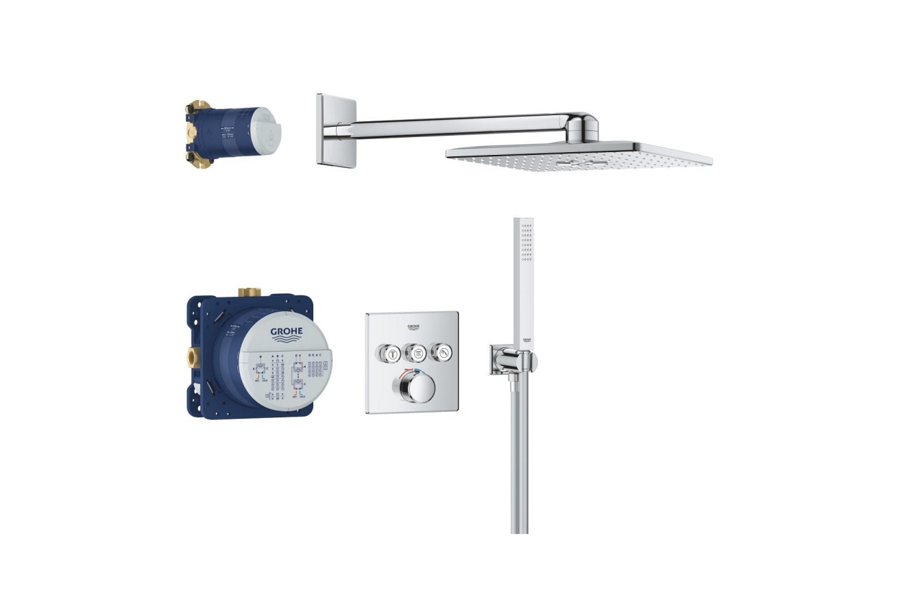 Душевая система GROHE SmartControl с термостатом для душа, хром (34873000)