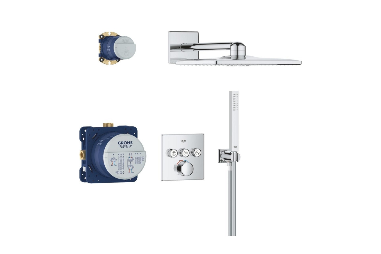 Душевая система GROHE SmartControl с термостатом для душа, хром (34873000)