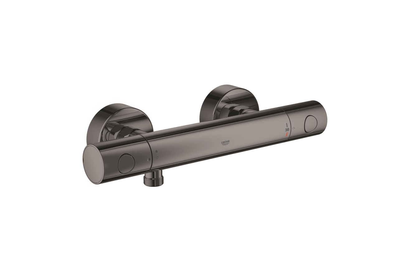 Термостат для душа GROHE Grohtherm 1000 Cosmopolitan, темный графит глянцевый (34065A02)