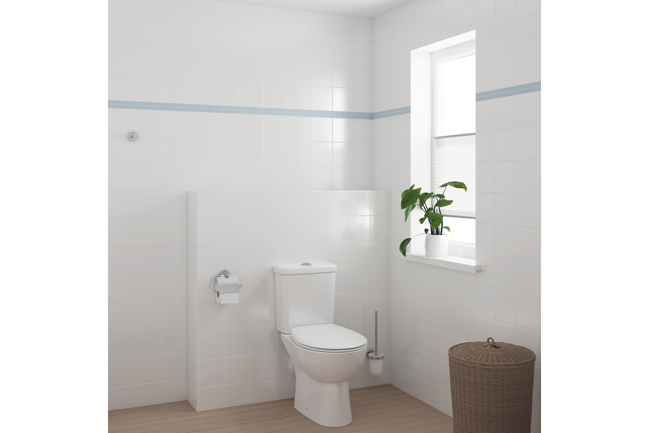 Унитаз напольный с бачком и сиденьем с микролифтом GROHE Bau Ceramic, альпин-белый (39346000)