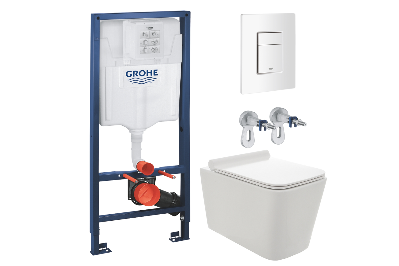 Комплект инсталляции GROHE Rapid SL 38772SH0 с унитазом AQUAme AQM2003 и сиденьем с микролифтом (NW0287)